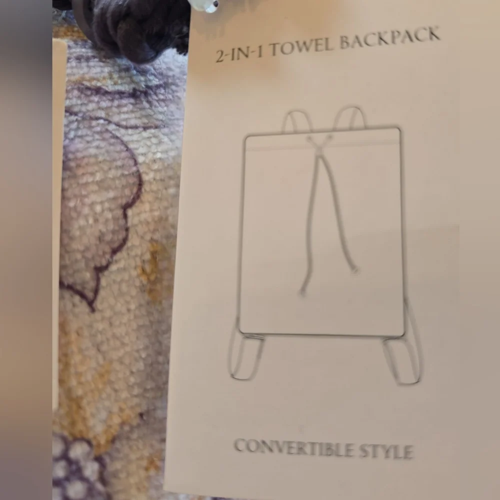 Victorias Secret towel backpack
